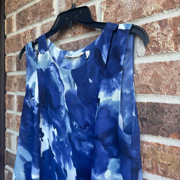 Soft Surroundings Mirabella Blue Watercolor Layered Tunic top - Picture 5 of 7